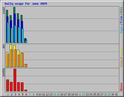 Daily usage for June 2025