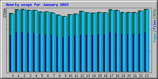 Hourly usage for January 2022