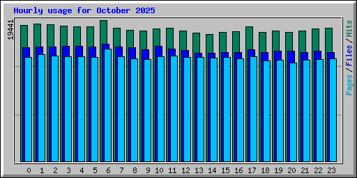 Hourly usage for October 2025