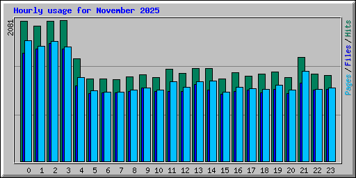 Hourly usage for November 2025